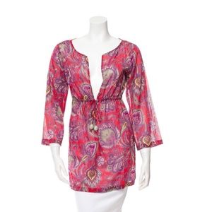 Etro Paisley print cover-up tunic S/M